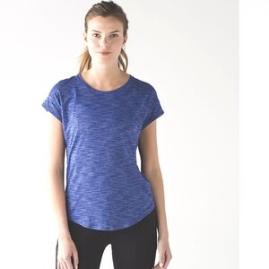 Lululemon Run Around Tee Heathered Blue